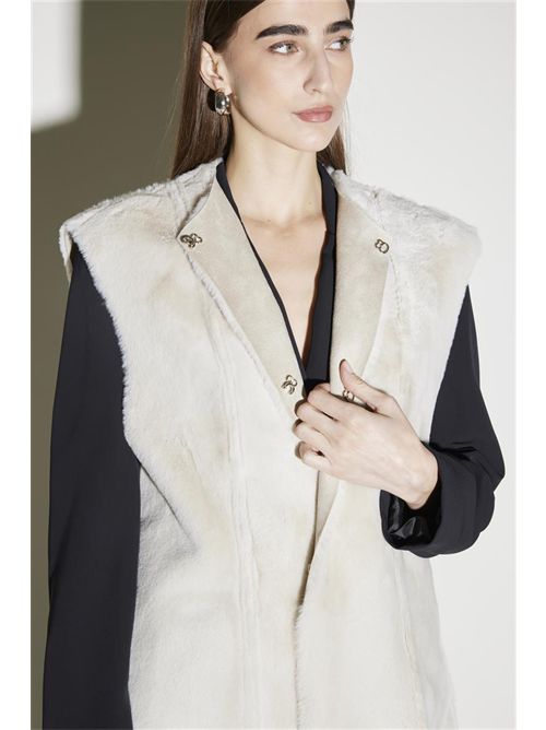 Gilet lungo reversibile in montone sintetico KAOS | RI1LE017/1096